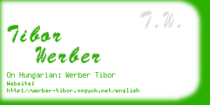 tibor werber business card